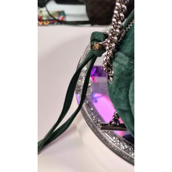 Henri Bendel Stylish Green Round Riveted Crossbody Bag - Picture 8 of 8